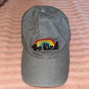 Grey Be Kind Rainbow Ball Cap